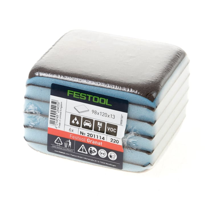 Festool Schuurspons 98 x 120 x 13mm P220 doos van 6 sponzen