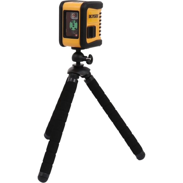 Ironside kruislijnlaser+statief binnen gebruik