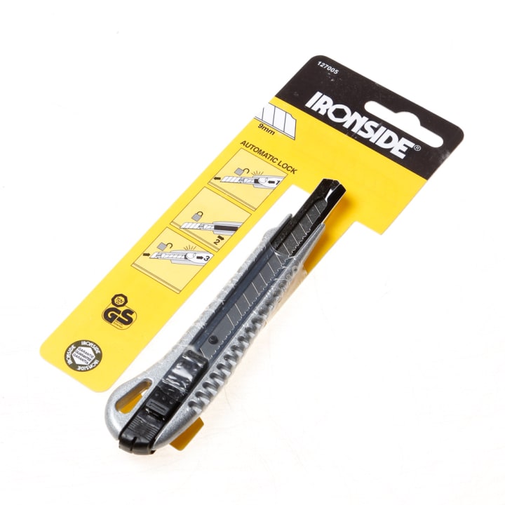 Ironside afbreekmes autolock 9mm metaal