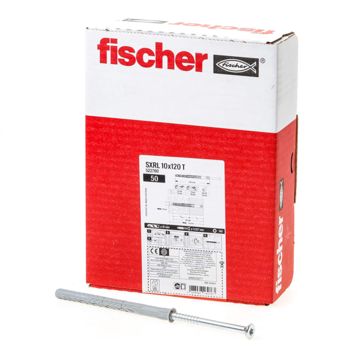 Constructieplug SXRL 10 x 120 T verzonken kop