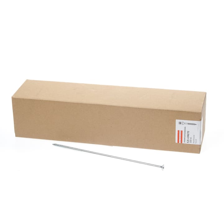 Spaanplaatschroef verzinkt platkop tx-25 6.0X240/72 deeldraad (100)