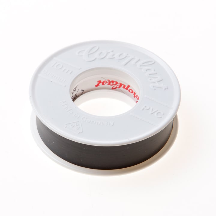 Coroplast 302 tape zwart 15mm x 10 meter