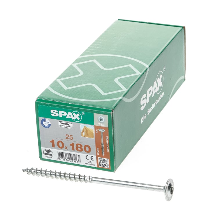 Spax-s Spaanplaatschroef tellerkop discuskop T50 10 x 180mm