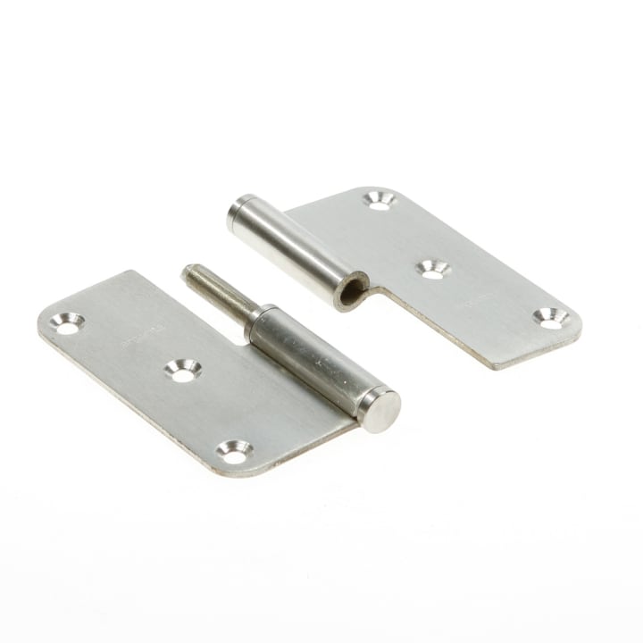 Paumelle RVS rechts 89 x 89 x 2.5mm 12mm