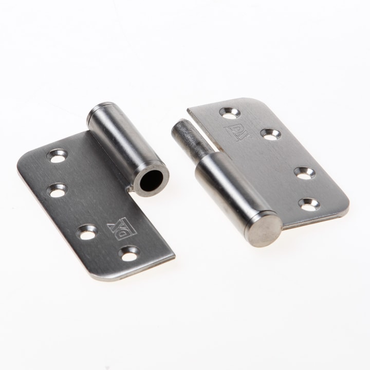 Kogelstiftpaumelle H369-89890313 RVS ronde hoeken links 89 x 89 x 3mm 6930.133.8989