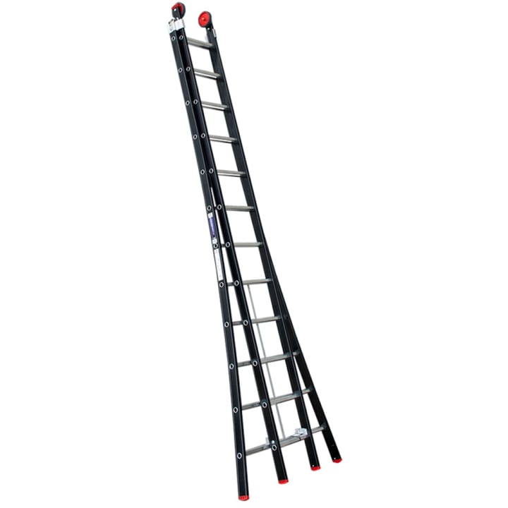 Reformladder Magnus, aluminium, zwart, 2x12 treden