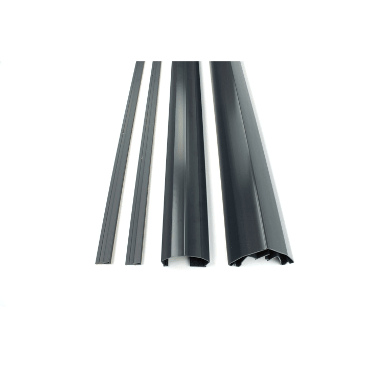 Finger Alert Professional deurstrip 180°  antraciet 180cm - vingerbeveiliging