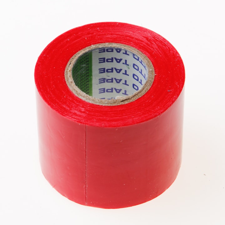 Isolatietape rood 50mm x 10 meter