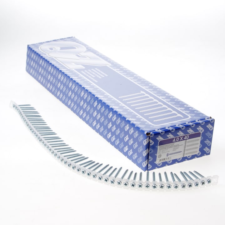 QZ Spaanplaatschroeven op band platverzonken kop verzinkt pozidriv 4.0x40mm (per 1000 stuks)