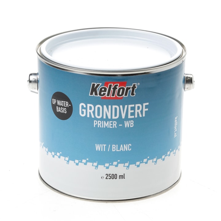 Grondverf waterbasis wit 2500ml-