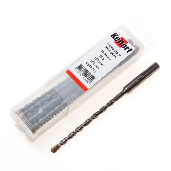Hamerboor SDS-plus tenpack diameter 6 x 160/100mm