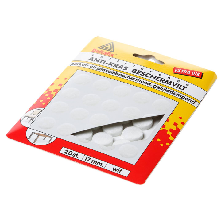 Deltafix Anti-krasvilt rond 17mm wit