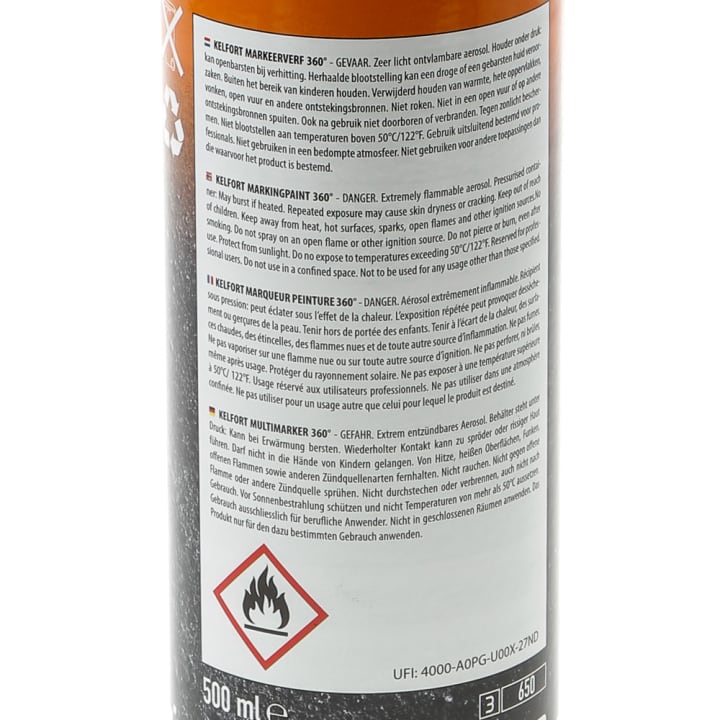 Markeerverf spuitbus fluor oranje 500ml