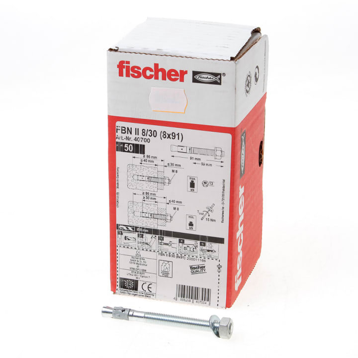 Fischer Snelbouwanker FBN II m8 x 91mm 8/30
