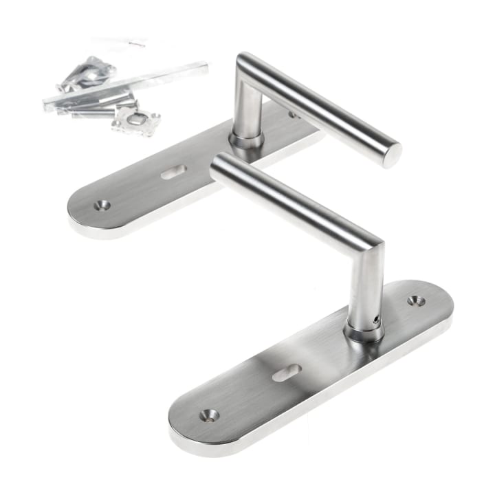 Krukgarnituur roestvaststaal massief hks-model afgerond sl56