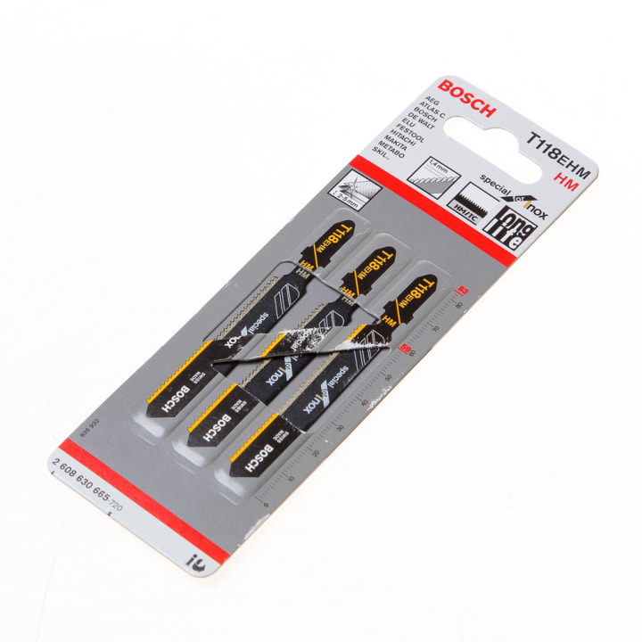 Decoupeerzaagblad speciaal voor Inox T 118 EHM blister van 3 zaagjes