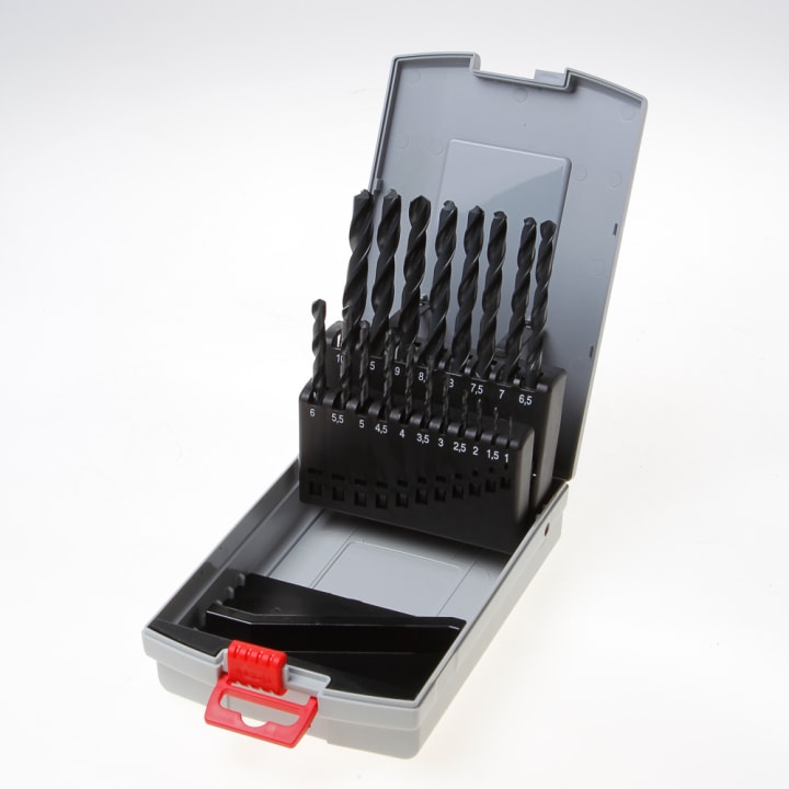 Metaalborenset Pro HSS-R 19-delig diameter 1-10mm
