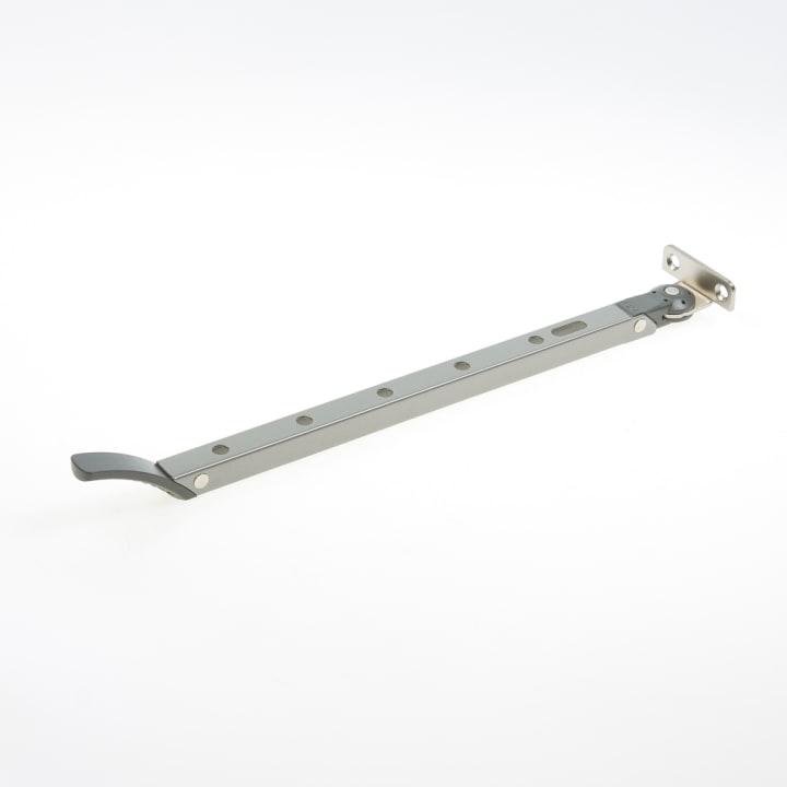 Axa Raamuitzetter Habilis lengte 355mm buitendraaiend grijs voor draairaam smal kozijnhout 2635-31-49