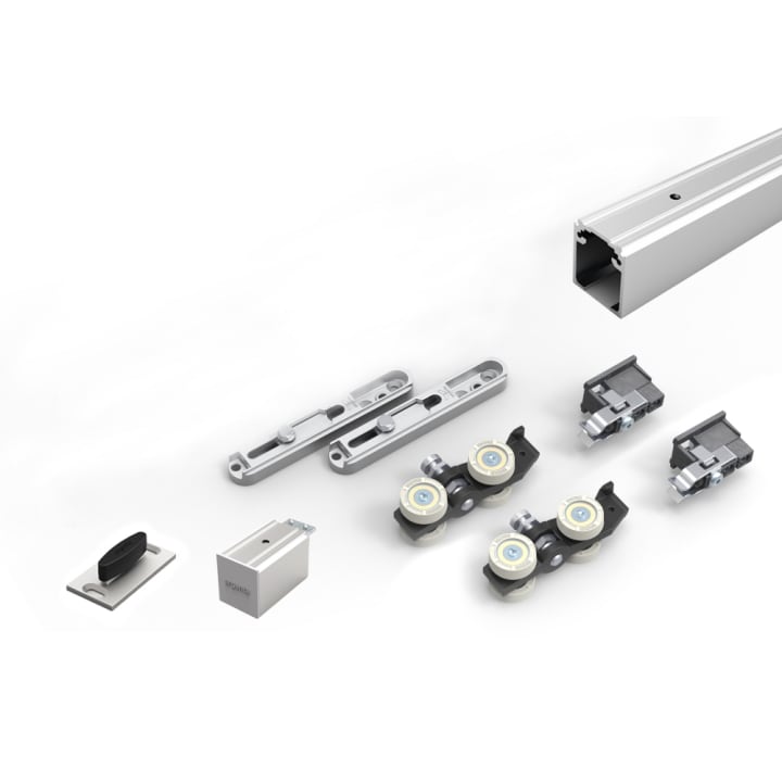 Proslide Complete schuifdeur kit 2 meter manual fix met 2 stuks standaard stops