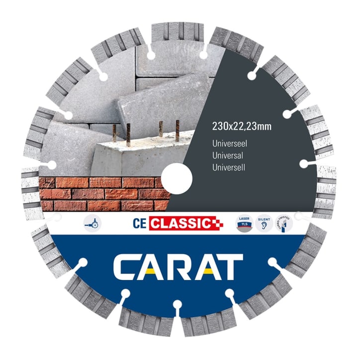 CARAT DIAMANTZAAG UNIVERSEEL Ø125x22,23MM, CE