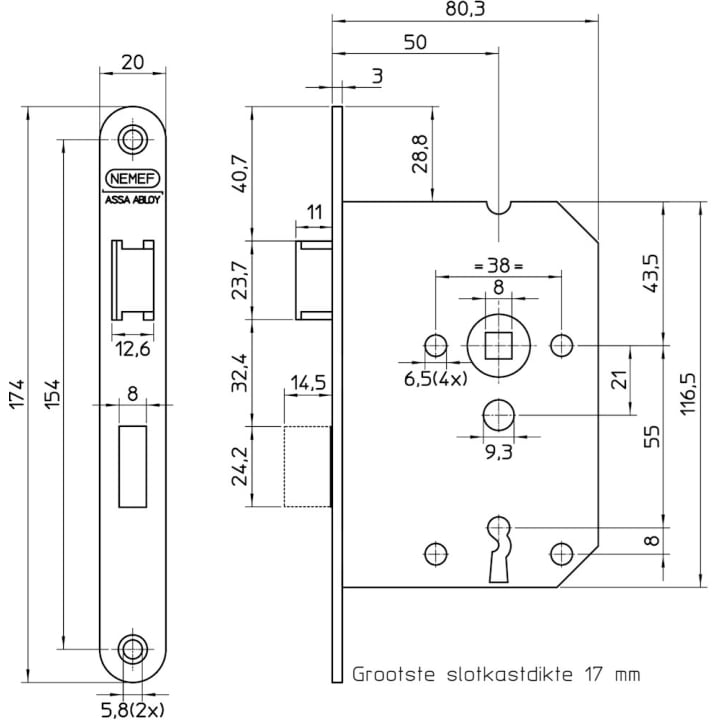 Nemef d/n slot sl.56 1266-4 zw.veer