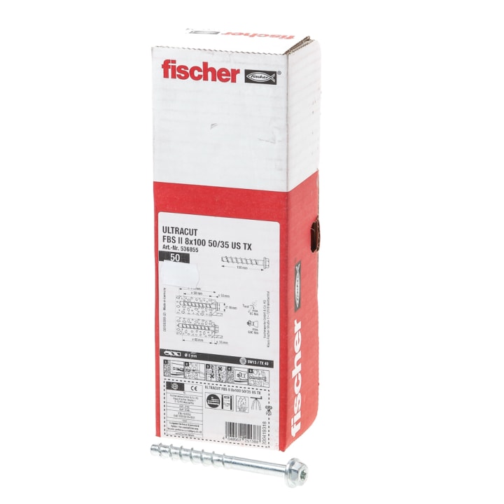 Fischer betonschroef FBS II 8x100 50/35 US TX