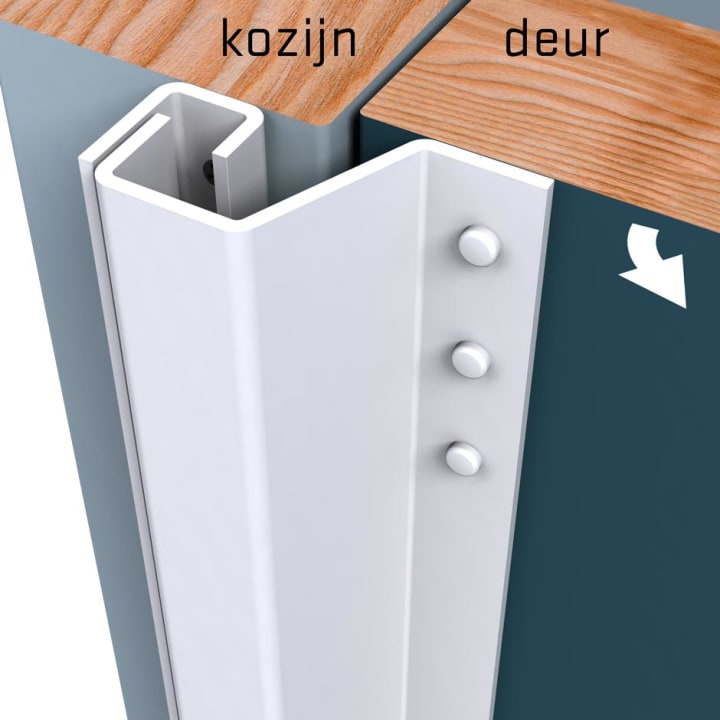 Secustrip Plus buitendraaiend wit lengte 2115mm terugligging 0-6mm SKG* 1010.160.02