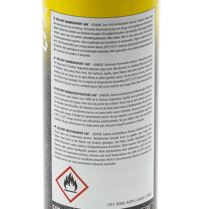 Markeerverf spuitbus fluor geel 500ml