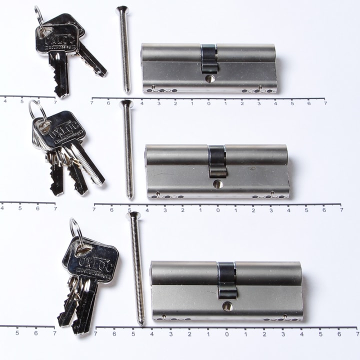 Oxloc Profielcilinder dubbel per 3 gelijksluitend 40t40