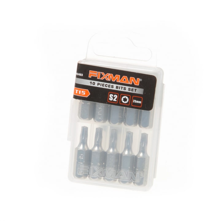 Fixman Bitset 1/4" tx15 x 25mm blister van 10 bits