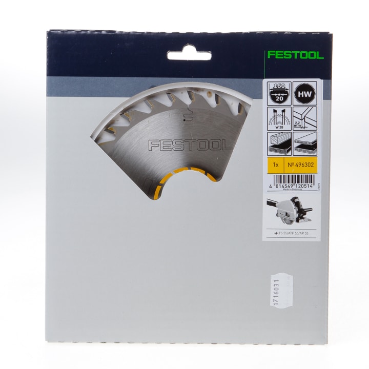 Festool Cirkelzaagblad 28 tanden W diameter 160 x 2.2 x 20mm