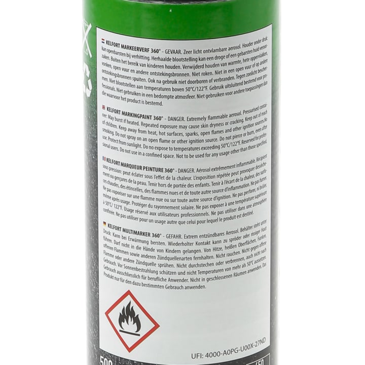 Markeerverf spuitbus fluor groen 500ml.