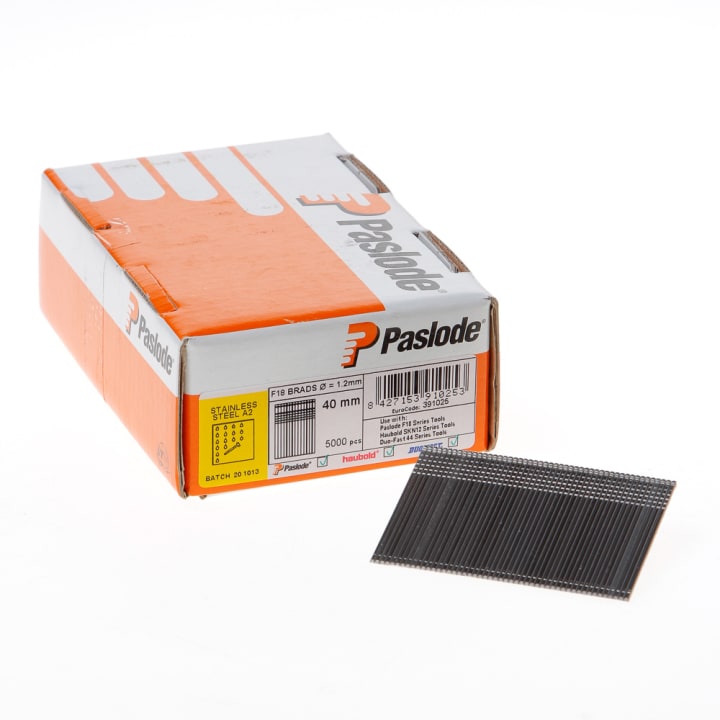 Paslode afwerkbrads F18 roestvaststaal 1.05 x 40mm