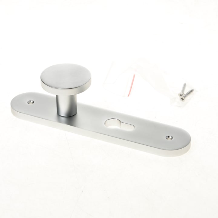 Knopschild aluminium op schild 45x210mm, afgerond model PC55 45x210mm