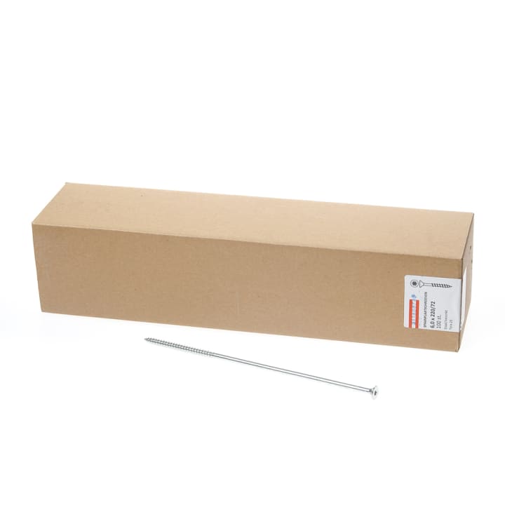 Spaanplaatschroef verzinkt platkop tx-25 6.0X220/72 deeldraad (100)