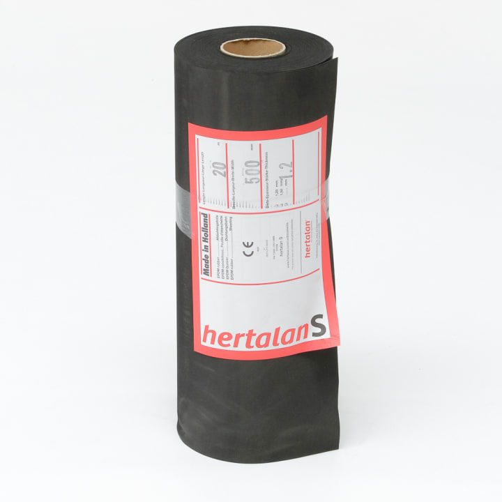 Hertalen Epdm folie zwart 1.2 x 500mm x 20 meter