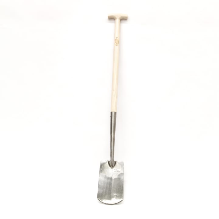 Tuinspade met steel en T-handvat gepolijst 280 x 170mm