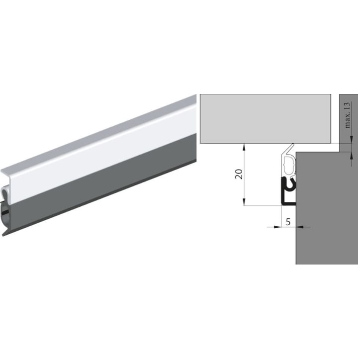 Tochtprofiel opb.Kel-ro XL 300cm.