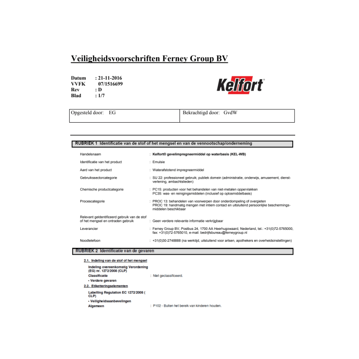 Kel-wb gevelimpregneermiddel 5 liter