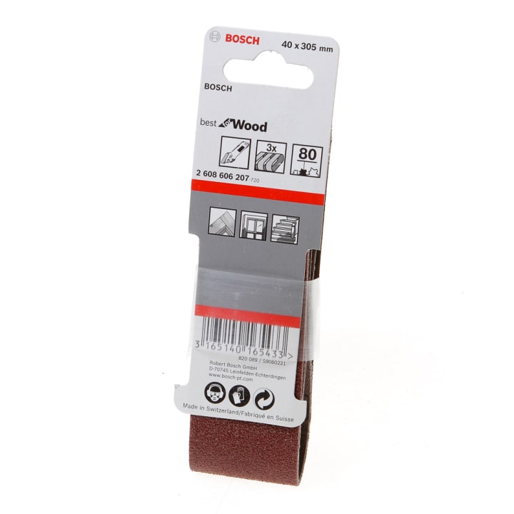 Schuurband 40 x 305mm K80 blister van 3 banden