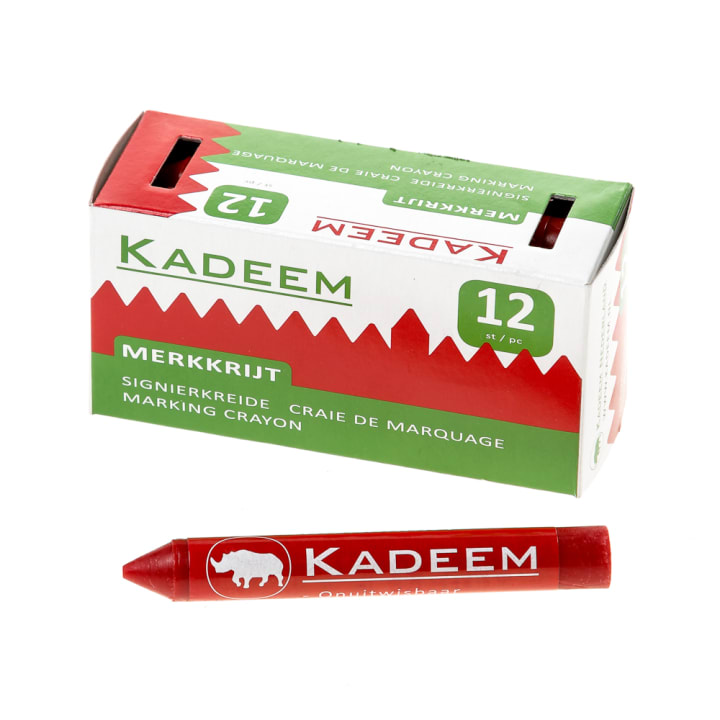 Kadeem merkkrijt 13mm rood(12)