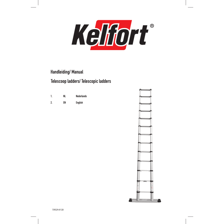 Telescoopladder 1x13 wh4,84m