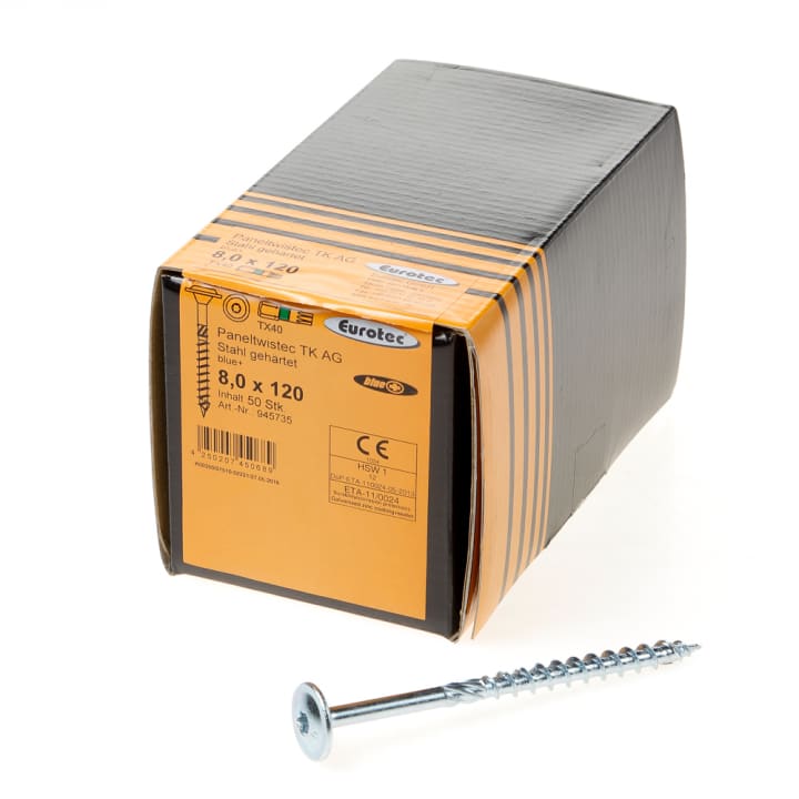 Eurotec Tellerkopschroef verzinkt T40 8x120mm (per 50 stuks)