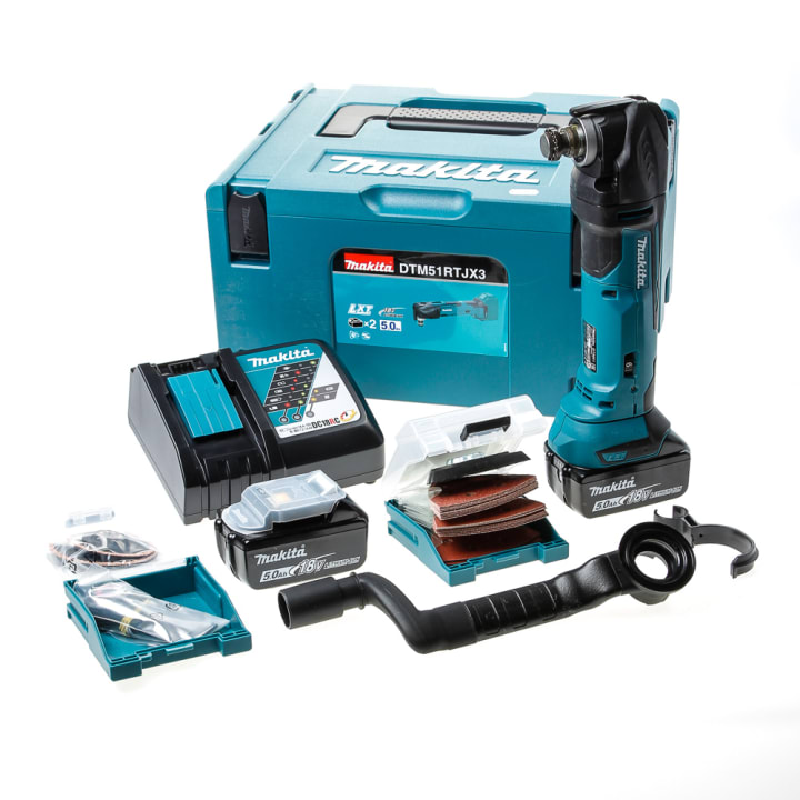 Makita accu multitool +2x5Ah/18v DTM51RTJX3