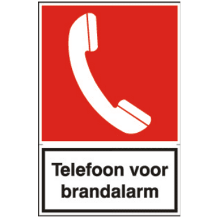 Sticker Telefoon voor brandalarm