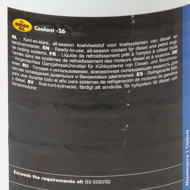 Kroon-oil Koelvloeistof -26 graden 1 liter