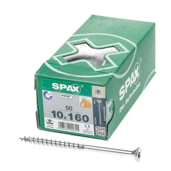 Spax-s Spaanplaatschroef platverzonken kop geel verzinkt T50 10 x 160mm