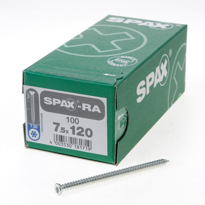 Spax-RA Kozijnschroeven torx platverzonken kop T30 7.5 x 120mm