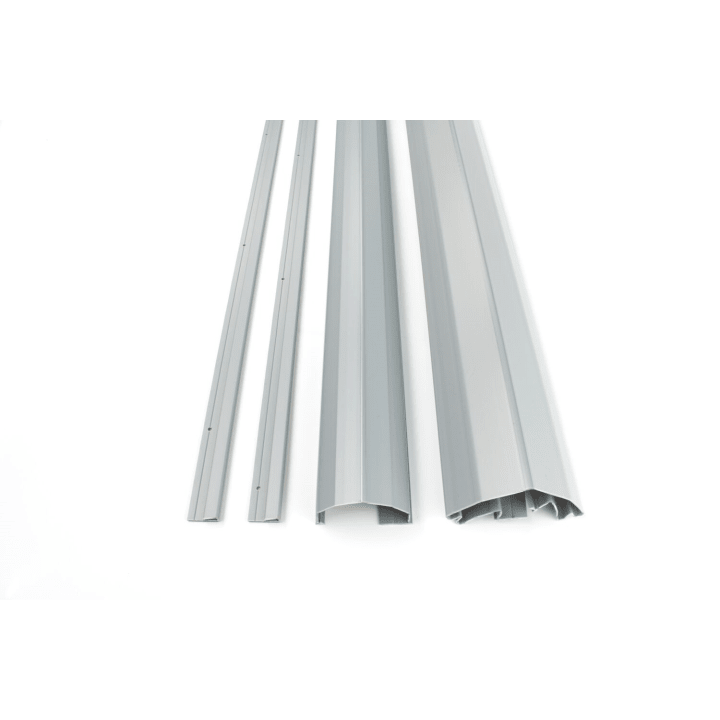 Finger Alert Professional deurstrip 180°  zilvergrijs 229cm - vingerbeveiliging