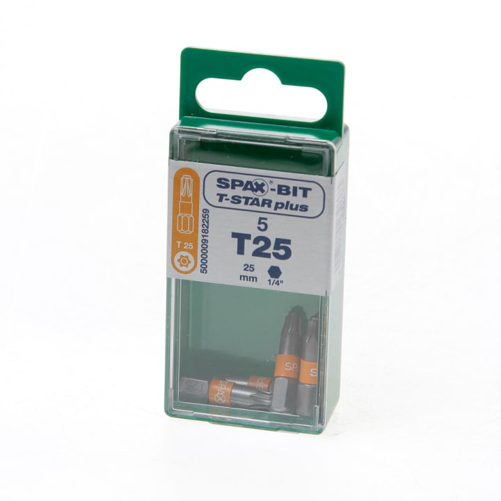 Spax Bit TX25 oranje blister van 5 bits